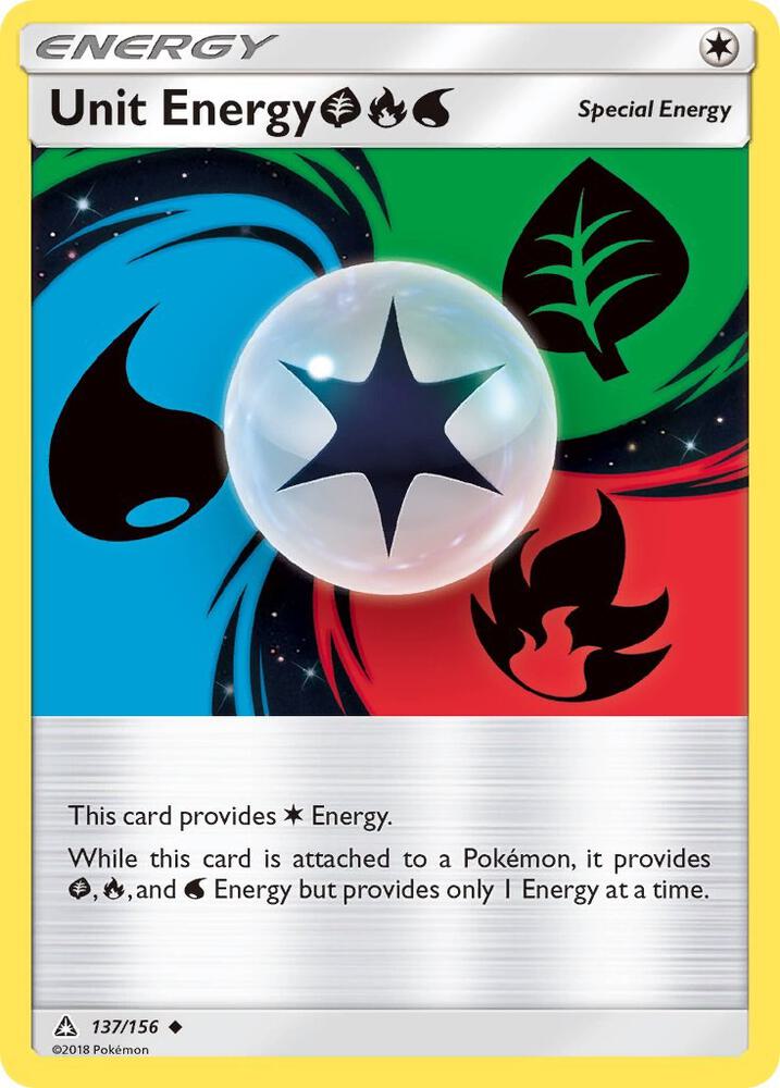 Pokemon Unit Energy Grass/Fire/Water 137/156 Ultra Prism