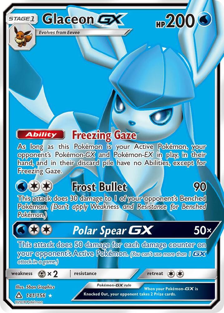 Pokemon Glaceon GX 141/156 Ultra Prism