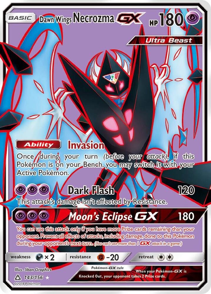Pokemon Dawn Wings Necrozma GX 143/156 Ultra Prism