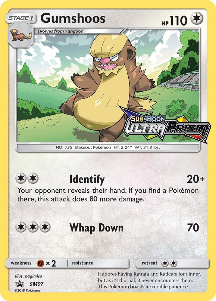 Pokemon Gumshoos SM97 SM Black Star Promos