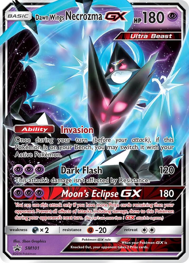 Pokemon Dawn Wings Necrozma GX SM101 SM Black Star Promos