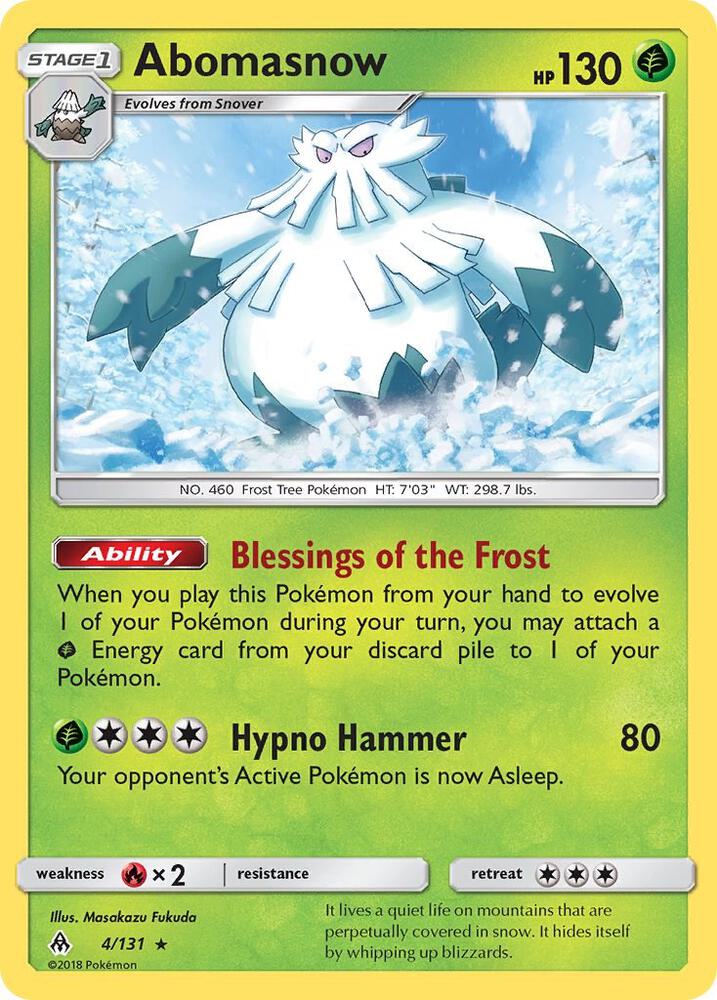 Pokemon Abomasnow 4/131 Forbidden Light