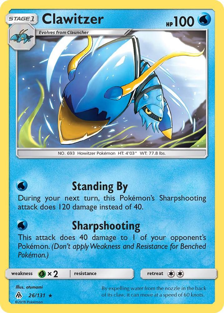 Pokemon Clawitzer 26/131 Forbidden Light