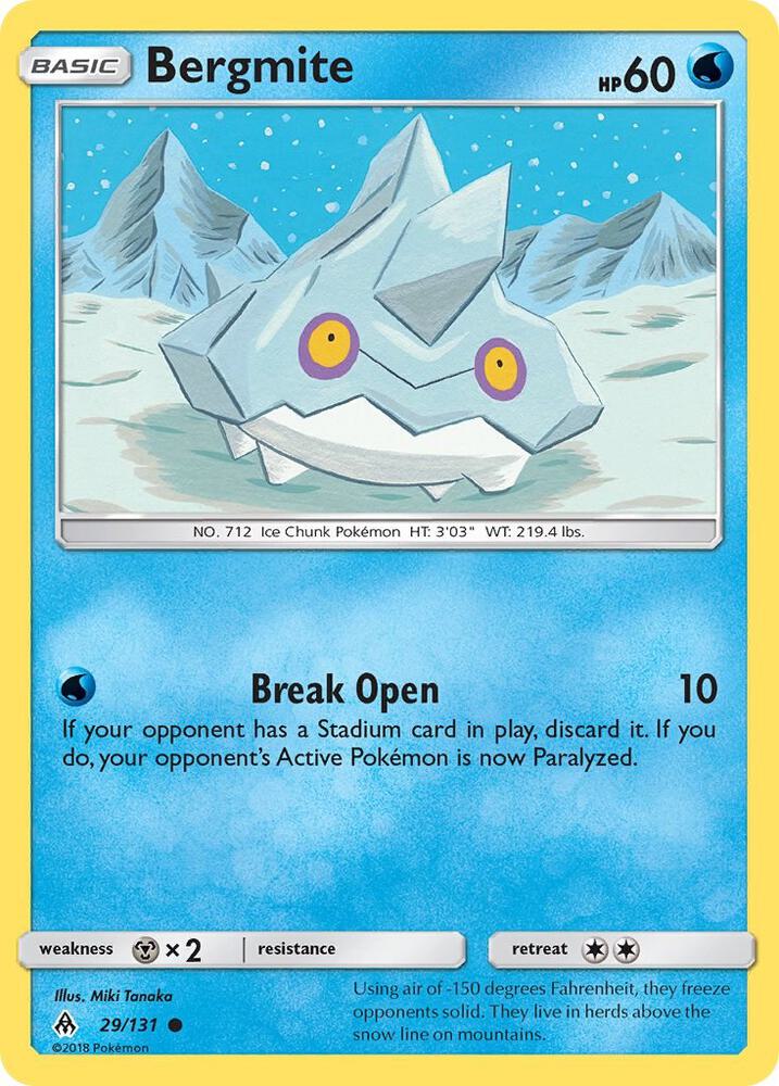 Pokemon Bergmite 29/131 Forbidden Light