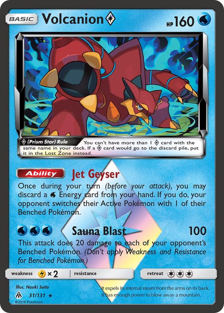 Pokemon Volcanion Prism Star 31/131 Forbidden Light