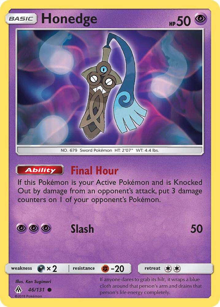 Pokemon Honedge 46/131 Forbidden Light