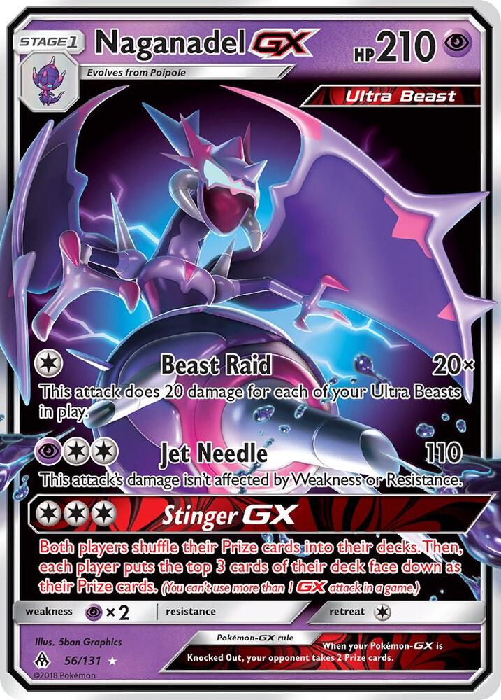 Pokemon Naganadel GX 56/131 Forbidden Light