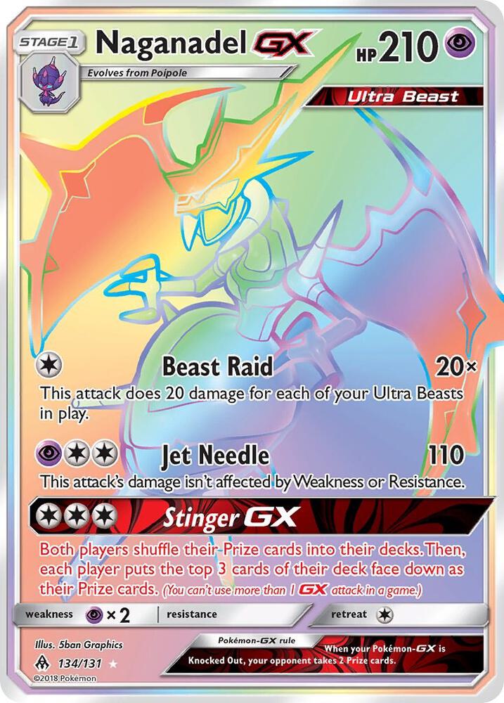 Pokemon Naganadel GX 134/131 Forbidden Light