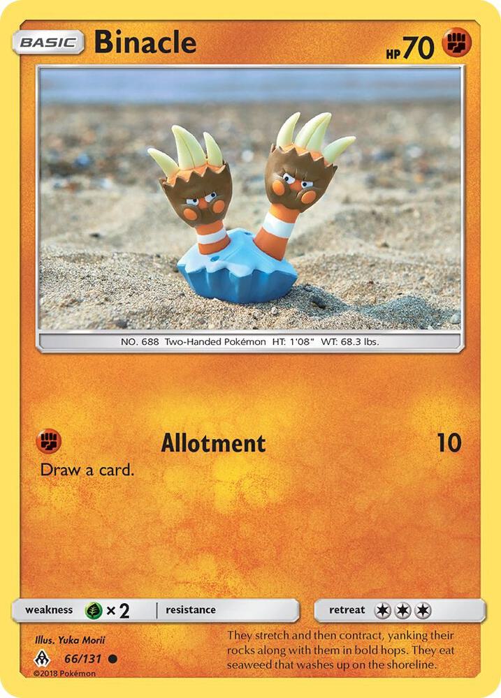 Pokemon Binacle 66/131 Forbidden Light