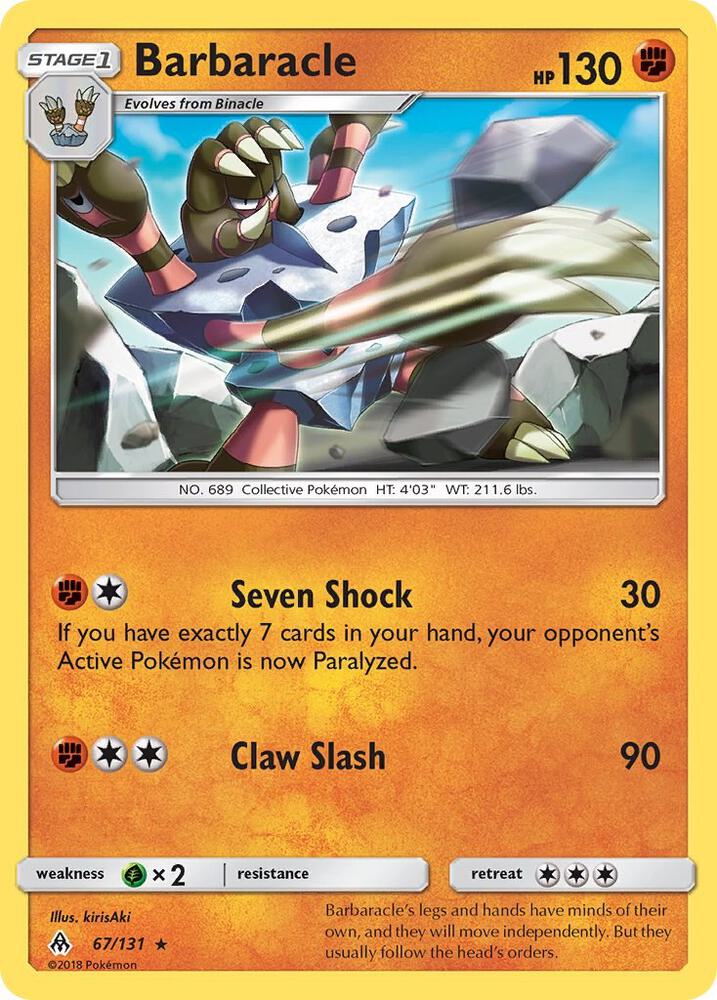 Pokemon Barbaracle 67/131 Forbidden Light