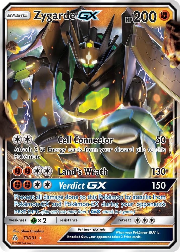 Pokemon Zygarde GX 73/131 Forbidden Light