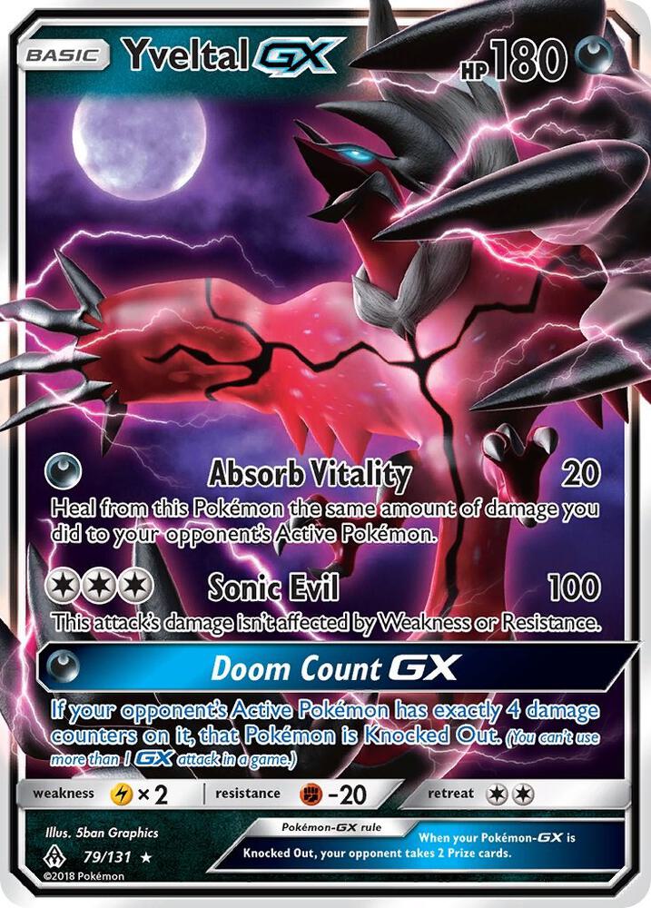 Pokemon Yveltal GX 79/131 Forbidden Light