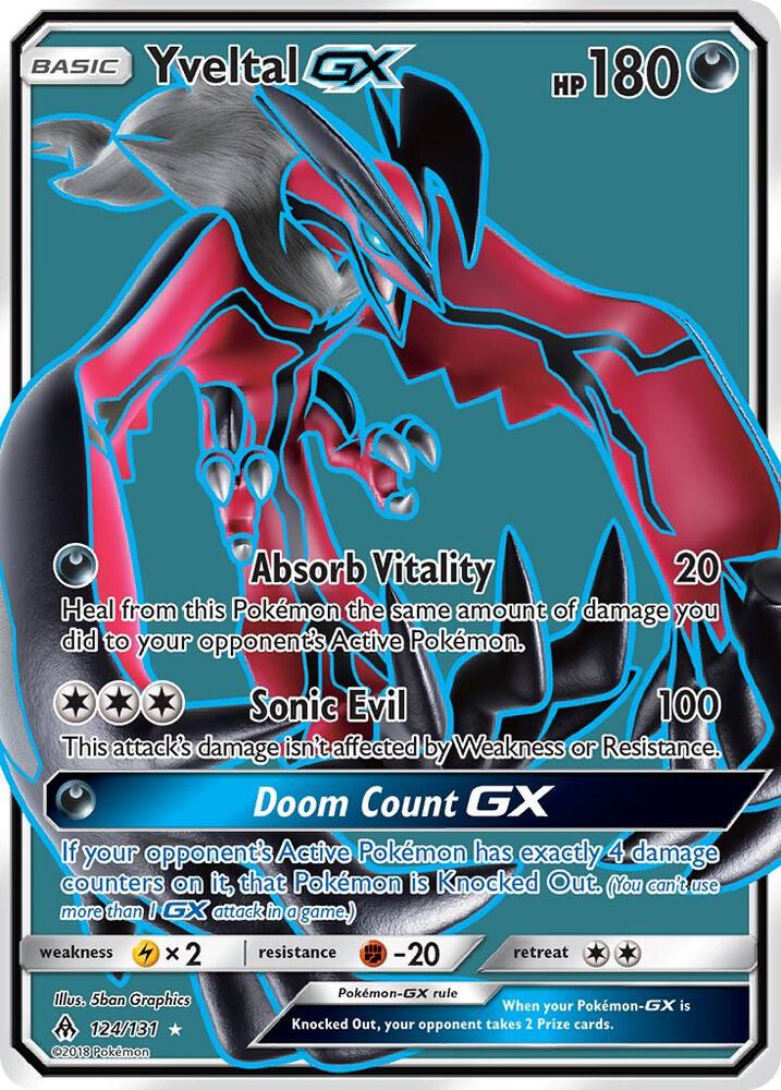 Pokemon Yveltal GX 124/131 Forbidden Light
