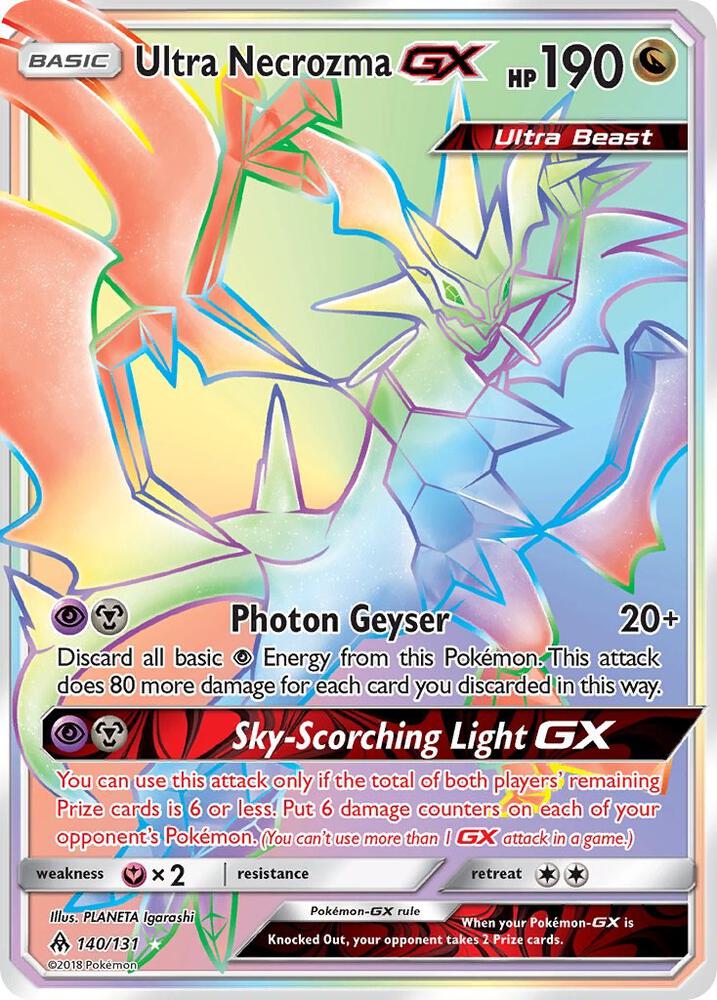 Pokemon Ultra Necrozma GX 140/131 Forbidden Light