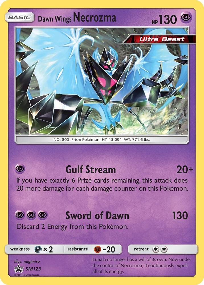 Pokemon Dawn Wings Necrozma SM123 SM Black Star Promos