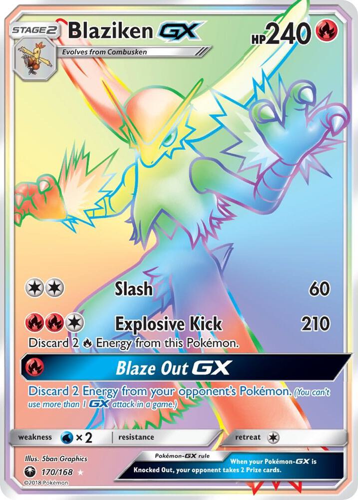 Pokemon Blaziken GX 170/168 Celestial Storm