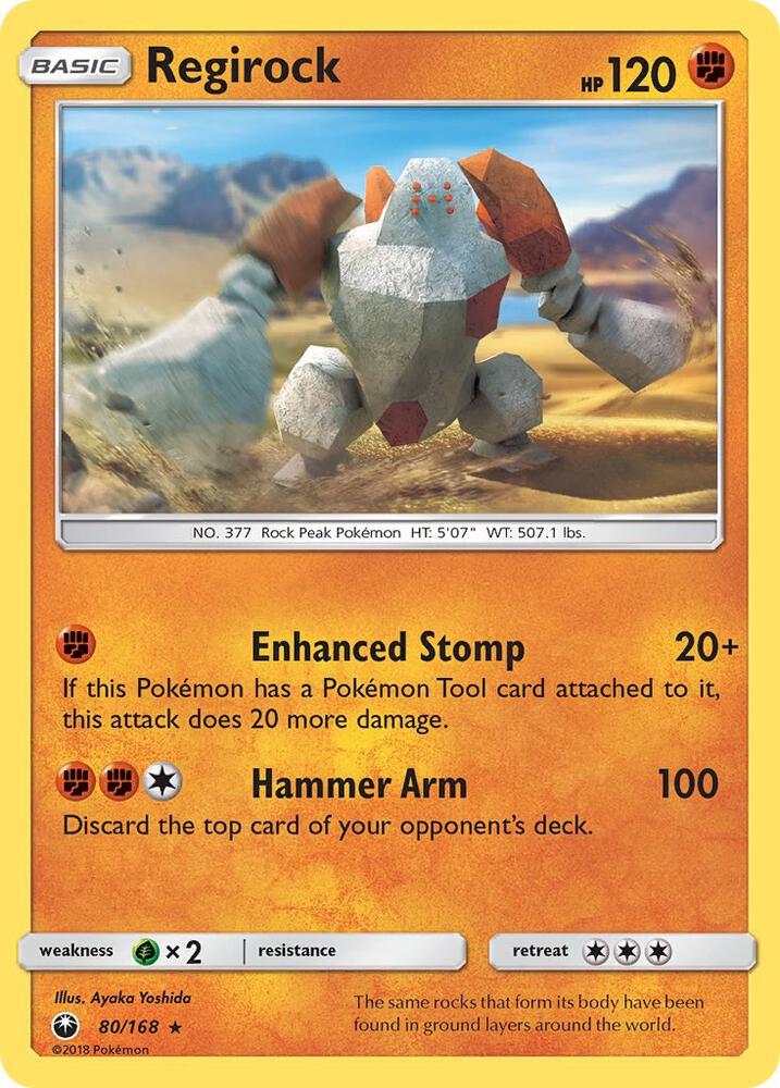 Pokemon Regirock 80/168 Celestial Storm