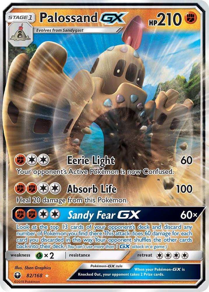 Pokemon Palossand GX 82/168 Celestial Storm