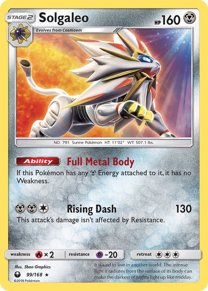 Pokemon Solgaleo 99/168 Celestial Storm