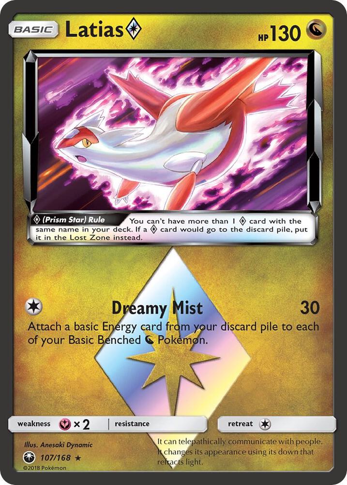 Pokemon Latias Prism Star 107/168 Celestial Storm