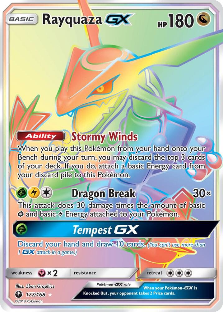 Pokemon Rayquaza GX 177/168 Celestial Storm
