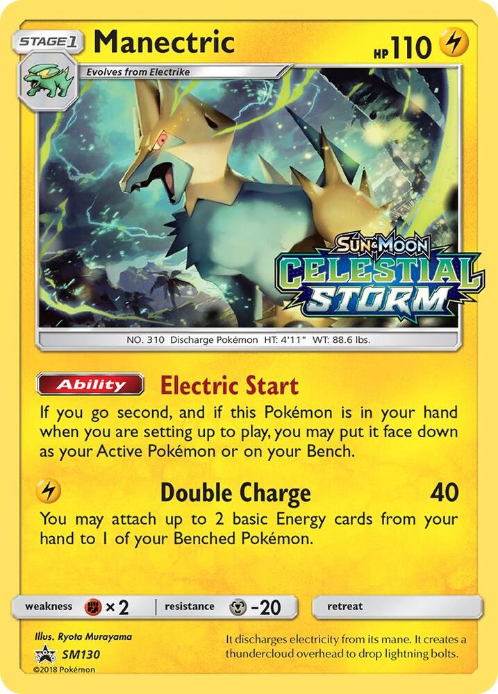Pokemon Manectric SM130 SM Black Star Promos