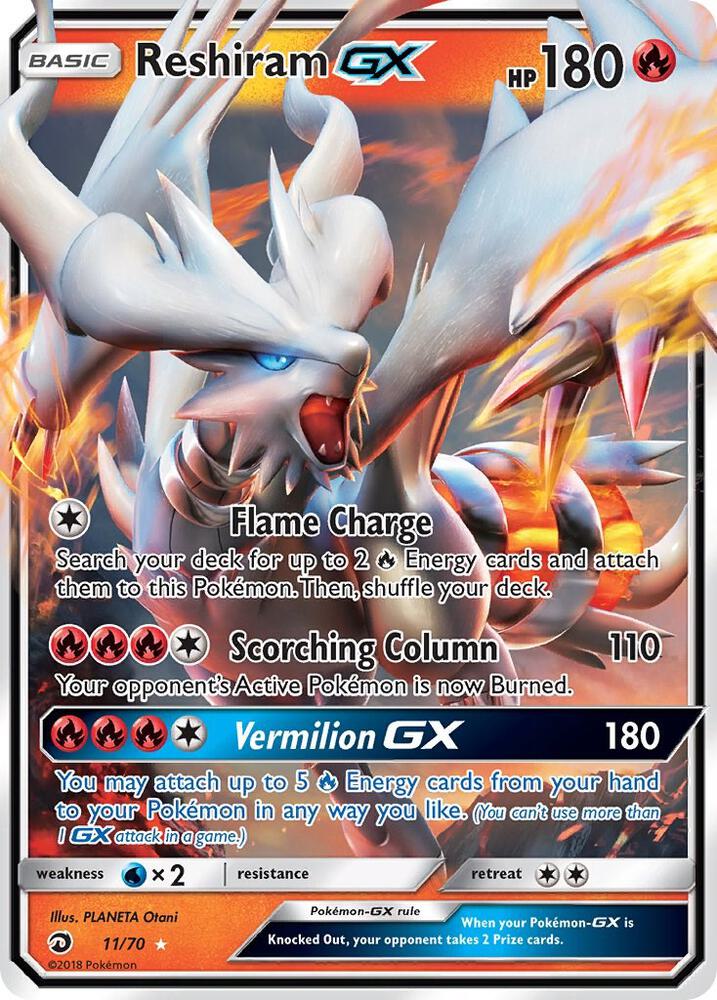 Pokemon Reshiram GX 11/70 Dragon Majesty