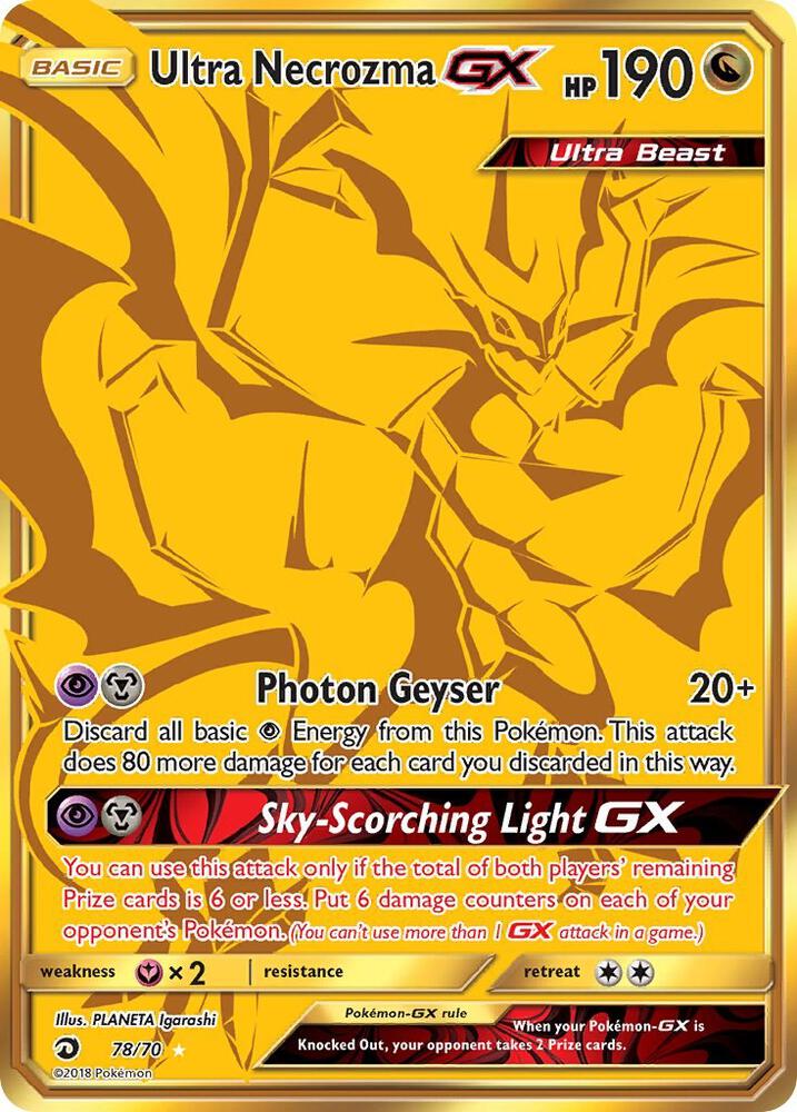 Pokemon Ultra Necrozma GX 78/70 Dragon Majesty