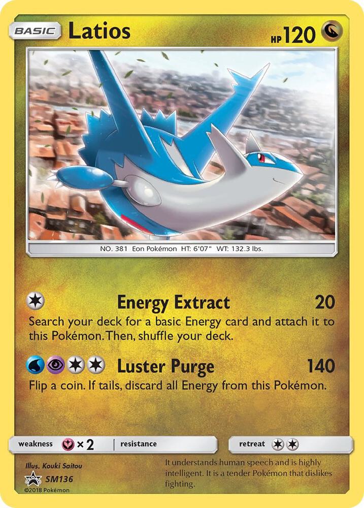 Pokemon Latios SM136 SM Black Star Promos