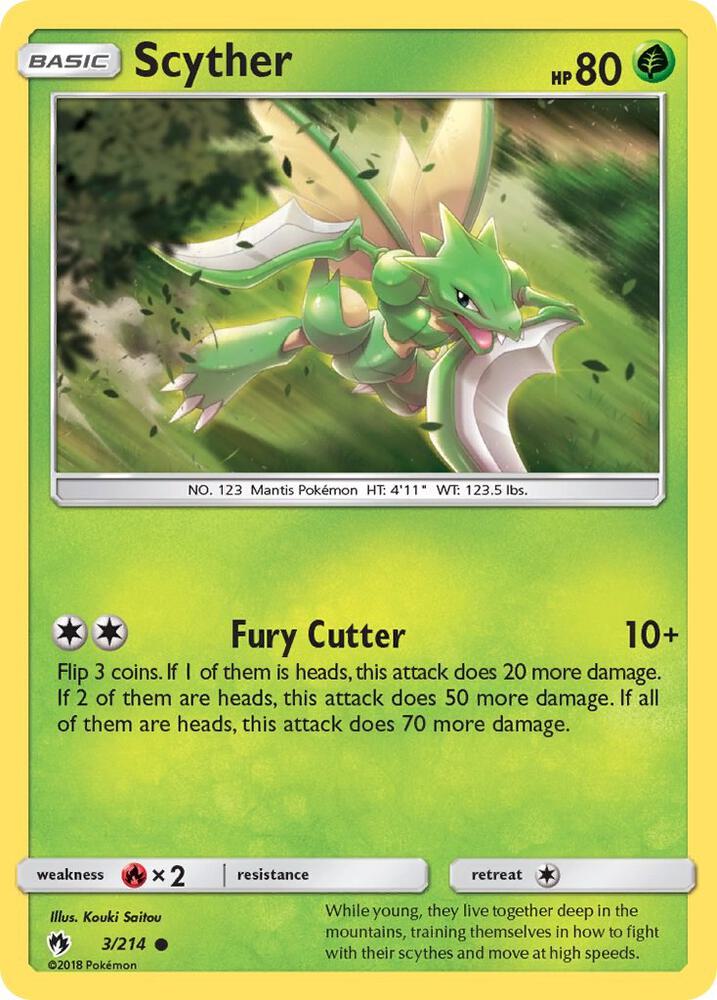 Pokemon Scyther 3/214 Lost Thunder