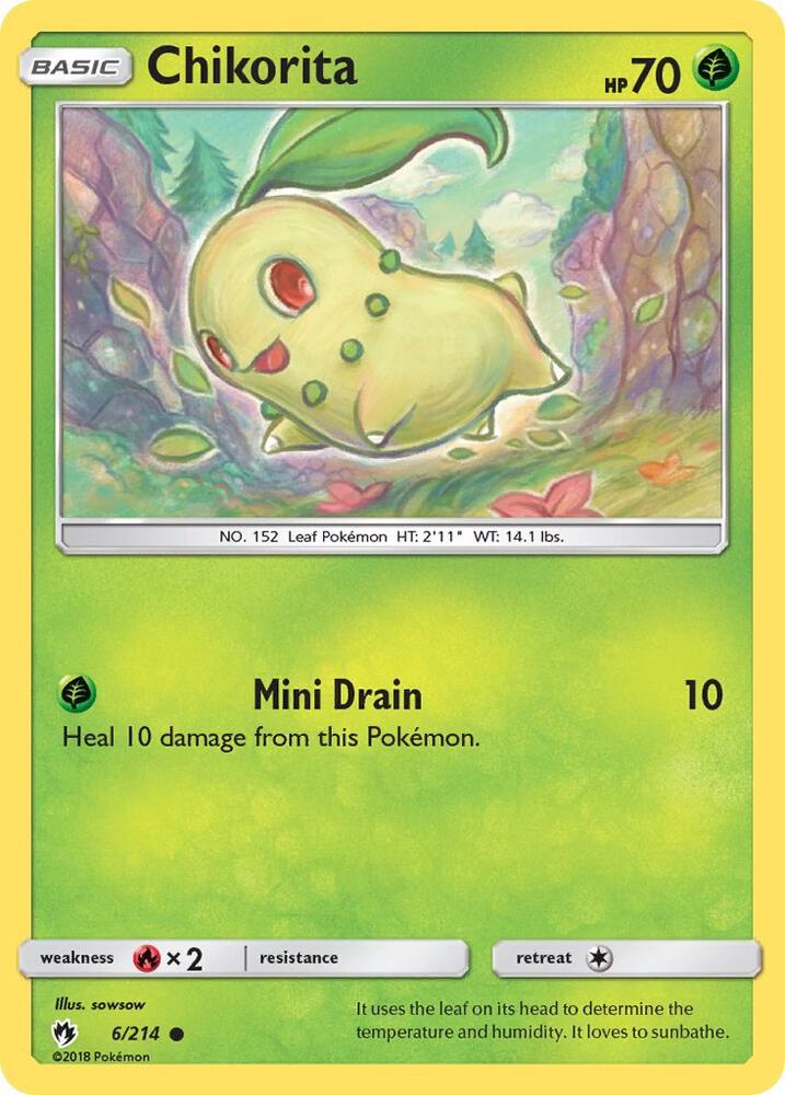 Pokemon Chikorita 6/214 Lost Thunder