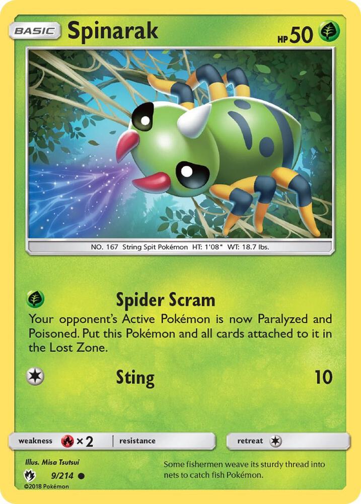 Pokemon Spinarak 9/214 Lost Thunder