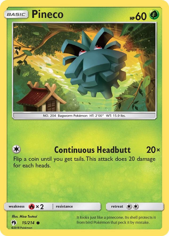 Pokemon Pineco 15/214 Lost Thunder
