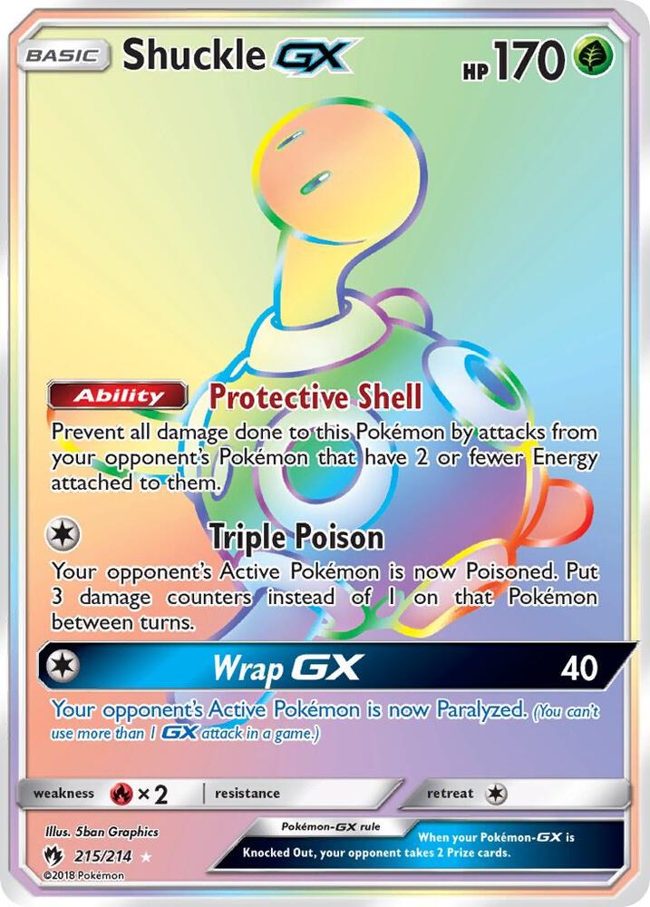 Pokemon Shuckle GX 215/214 Lost Thunder