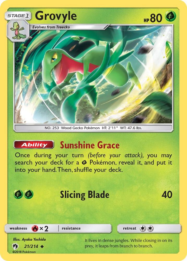 Pokemon Grovyle 21/214 Lost Thunder