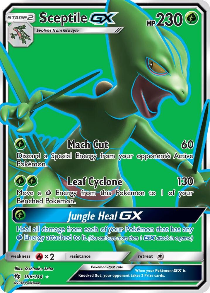 Pokemon Sceptile GX 196/214 Lost Thunder