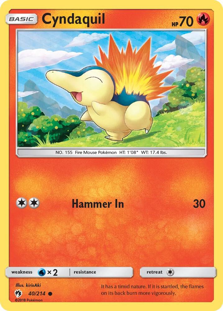 Pokemon Cyndaquil 40/214 Lost Thunder