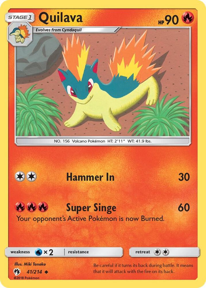 Pokemon Quilava 41/214 Lost Thunder