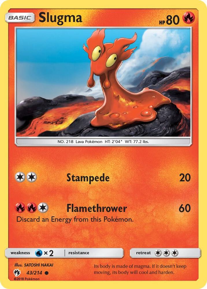 Pokemon Slugma 43/214 Lost Thunder