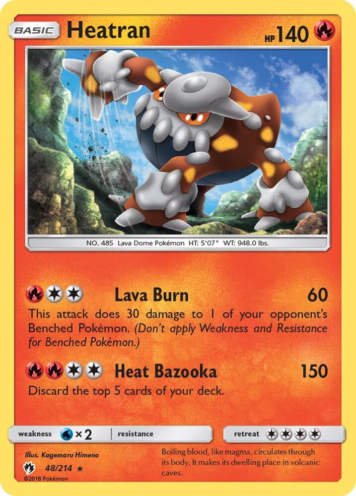 Pokemon Heatran 48/214 Lost Thunder