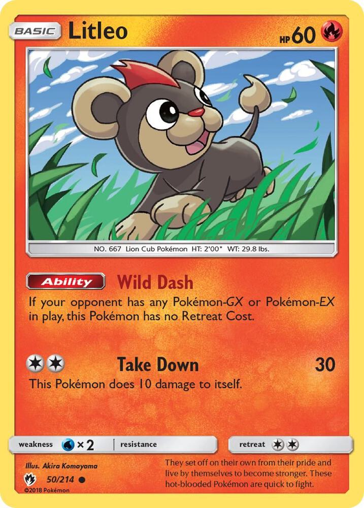 Pokemon Litleo 50/214 Lost Thunder