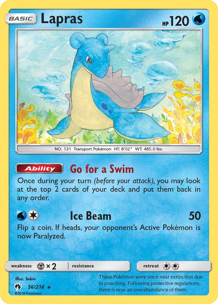Pokemon Lapras 56/214 Lost Thunder