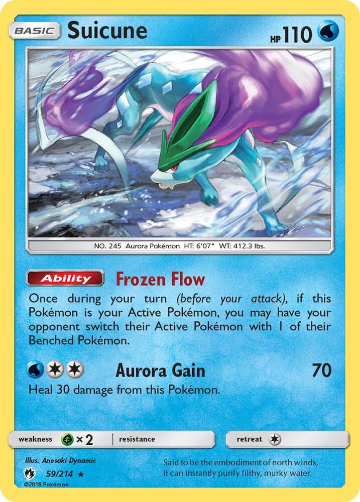 Pokemon Suicune 59/214 Lost Thunder