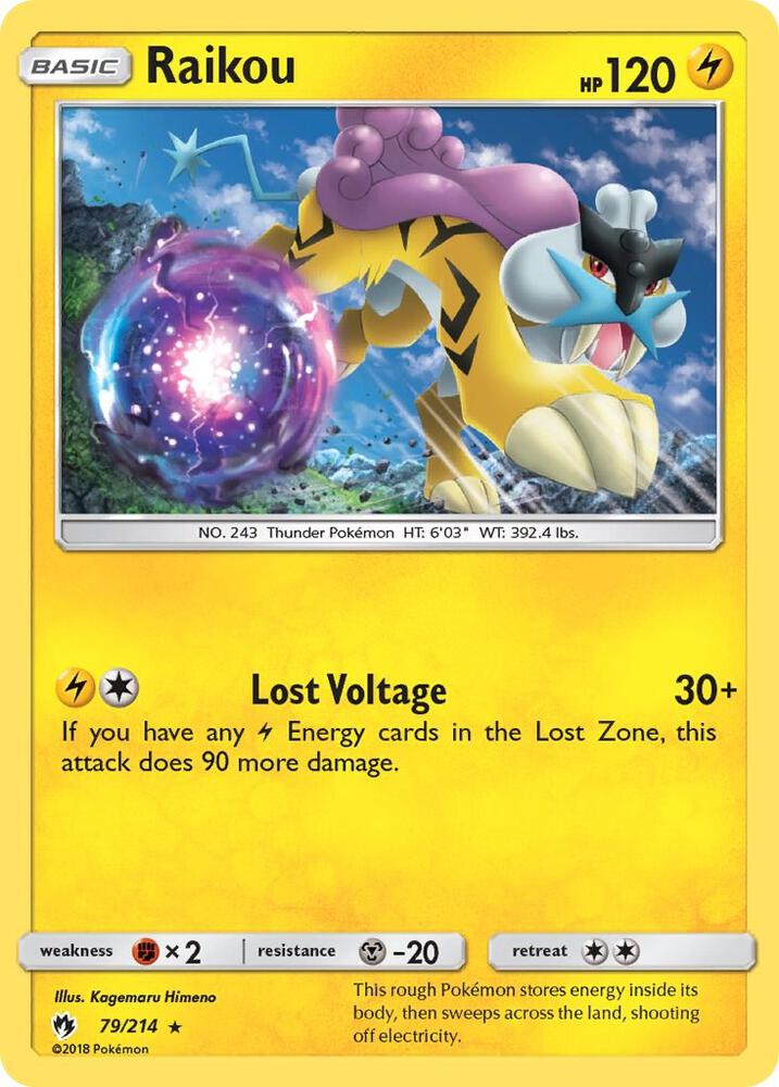 Pokemon Raikou 79/214 Lost Thunder