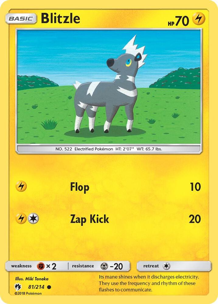 Pokemon Blitzle 81/214 Lost Thunder