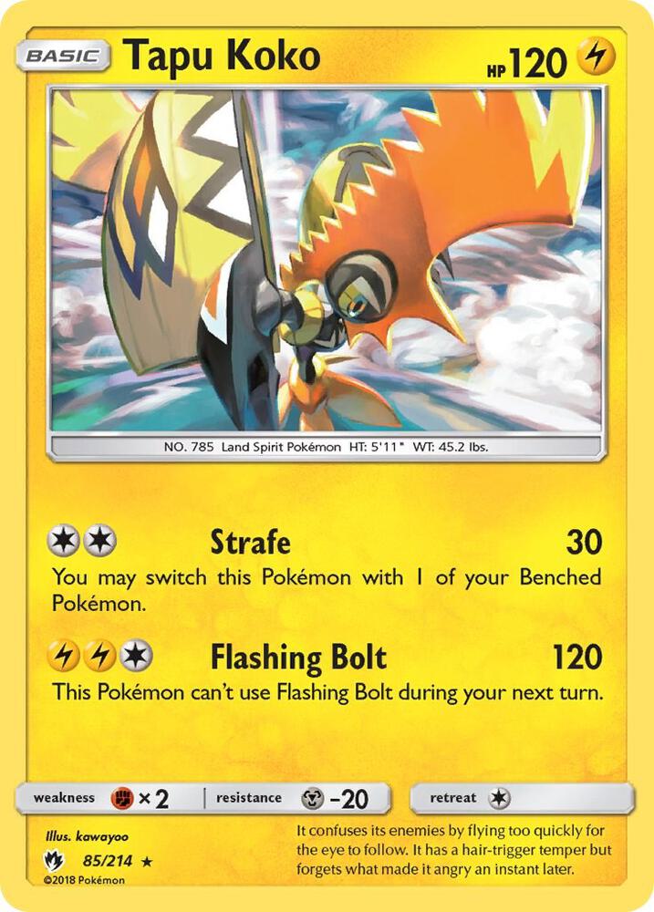 Pokemon Tapu Koko 85/214 Lost Thunder