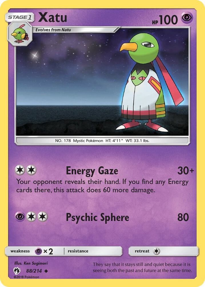 Pokemon Xatu 88/214 Lost Thunder