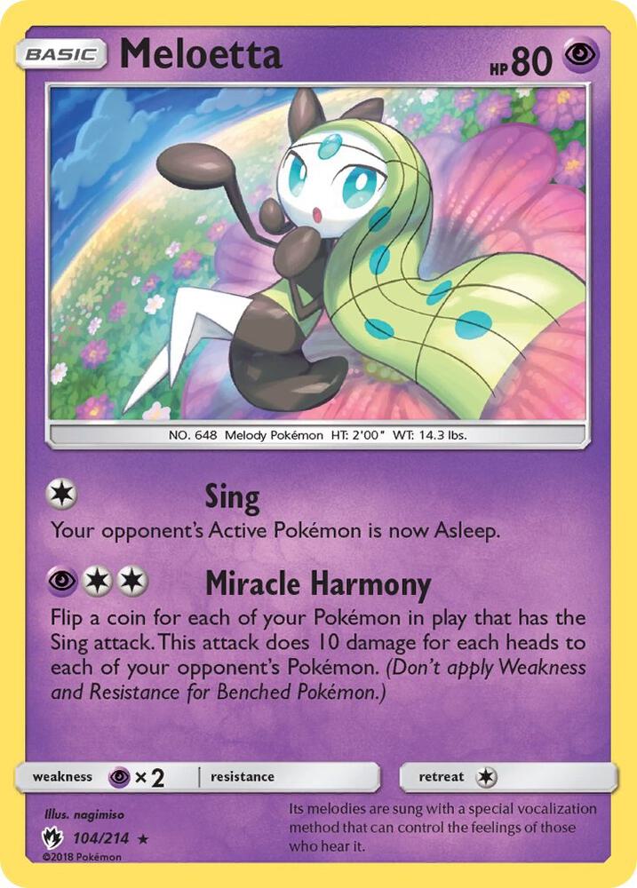Pokemon Meloetta 104/214 Lost Thunder