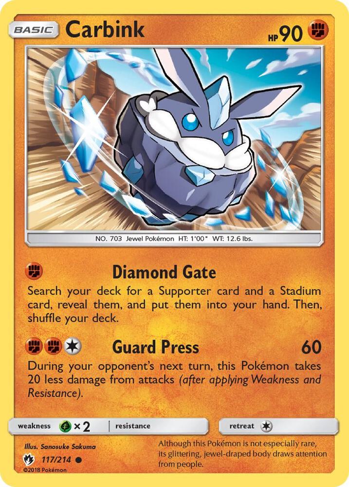 Pokemon Carbink 117/214 Lost Thunder
