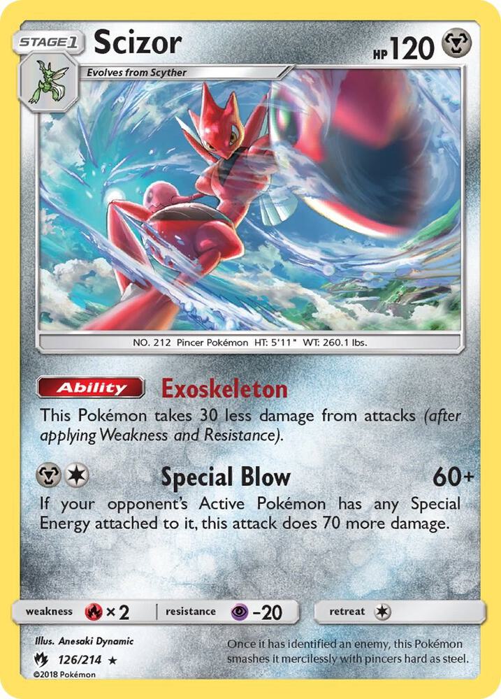 Pokemon Scizor 126/214 Lost Thunder